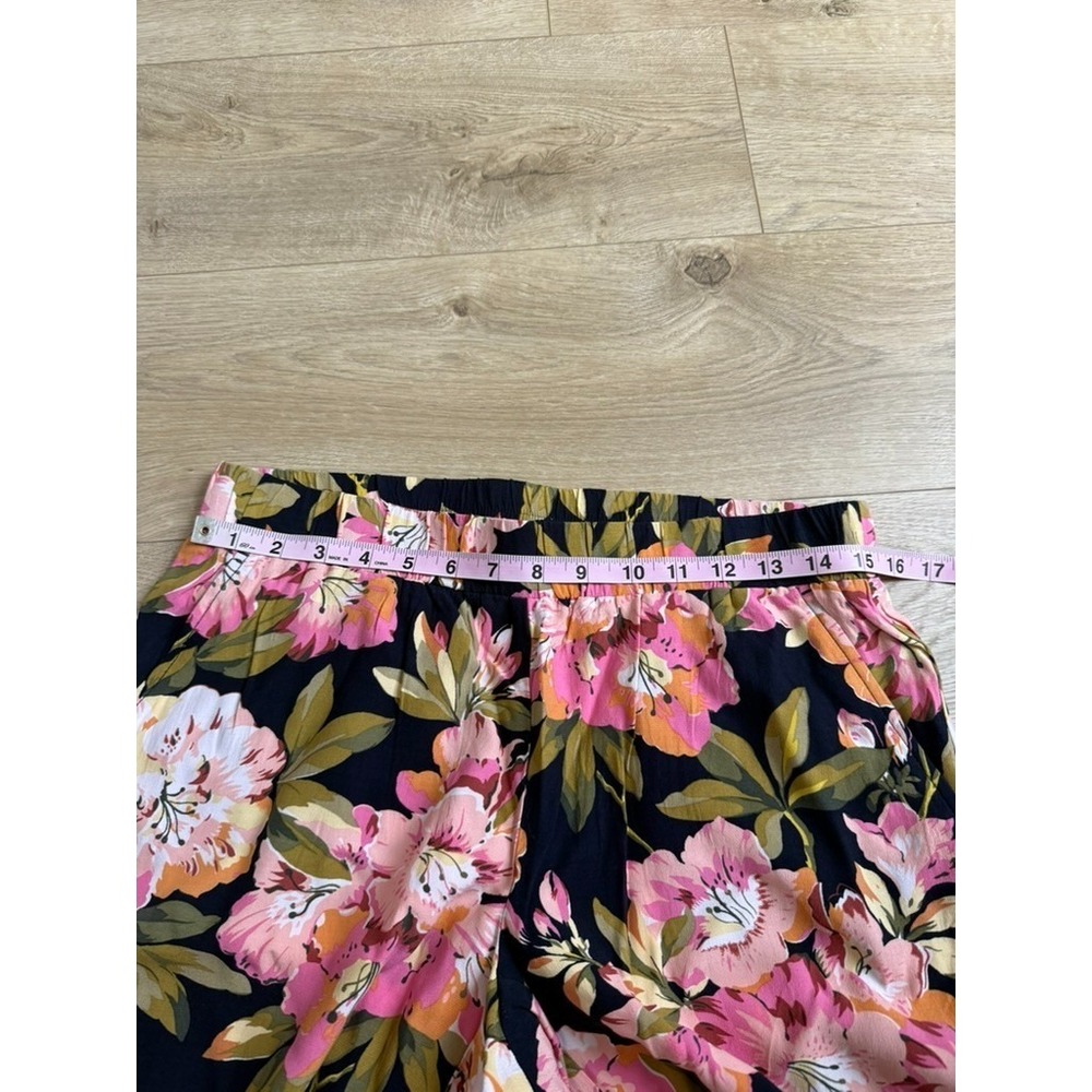 NWOT Ann Taylor Loft Wide Leg Botanical Floral Flowy Pants boho coastal size S - Picture 8 of 11